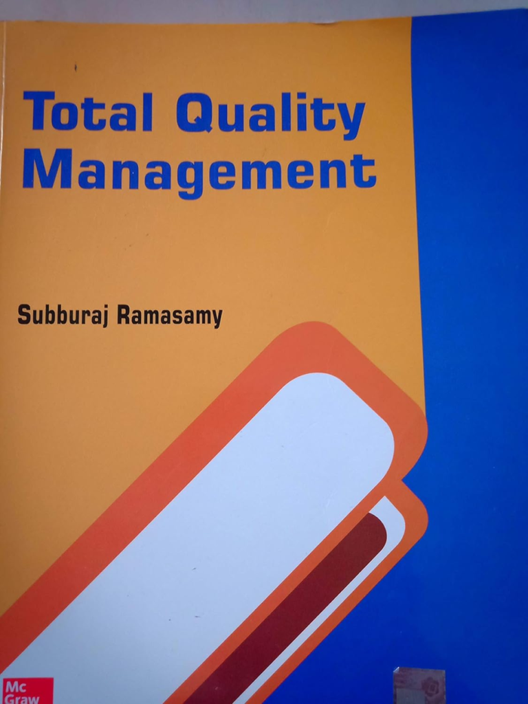 Total Quality Management book by Dr R Subburaj